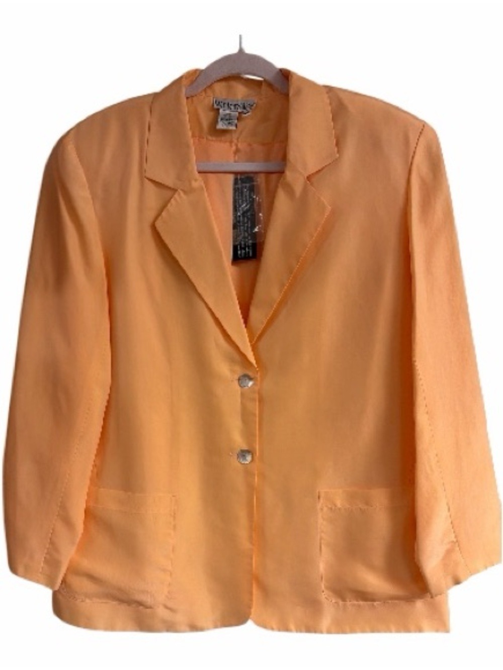 WINTER SILKS Peach Blazer Size L NWT